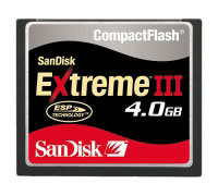 Sandisk Extreme III CompactFlash 4Gb (SDCFX3-4096-902)